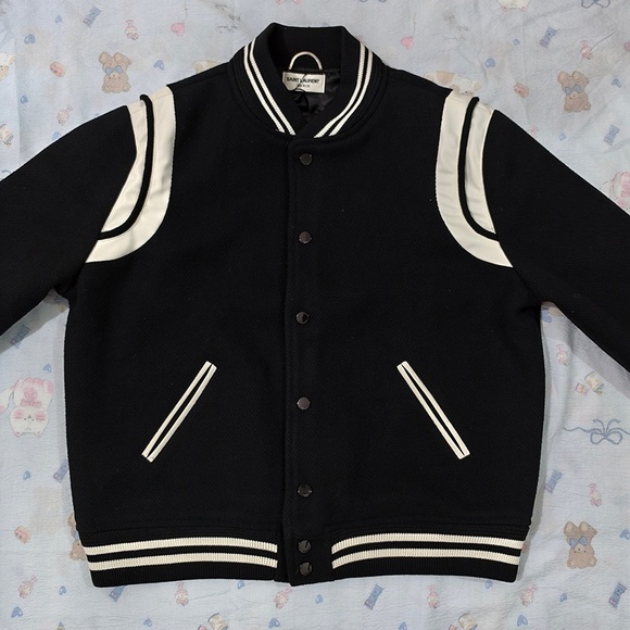 Saint Laurent Black Baseball Jacket - Picture 2 of 12